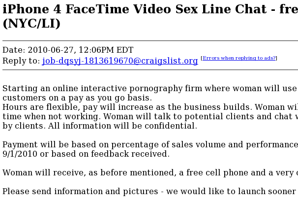 iPhone 4 FaceTime Video Sex Chat Services | iPhone Apps Review Online