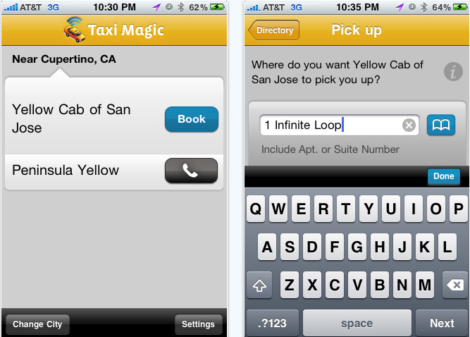 taxi magic app for iPhone