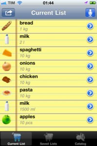 voice shopping list app