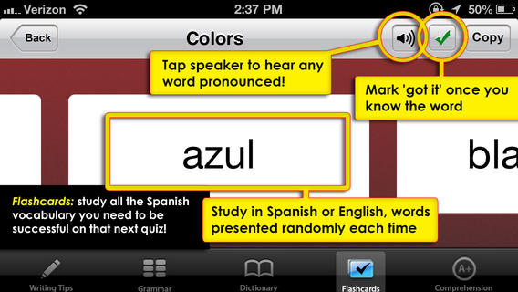 Spanish School iPhone App