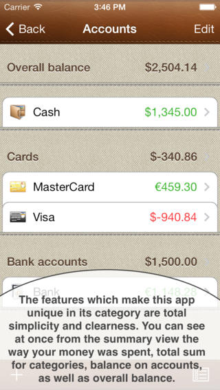 Budget Manager App for iPhone