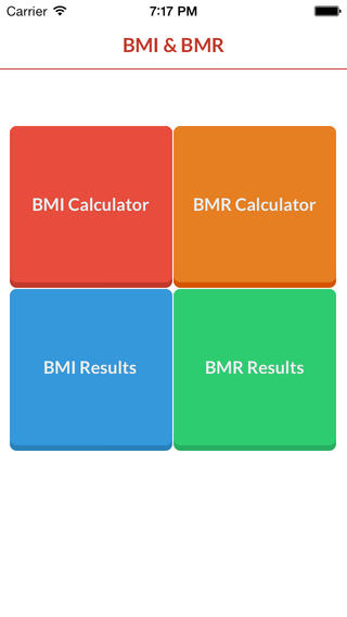 BMI & BMR Generator App