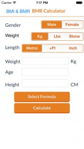 BMR Calculator for iPhone