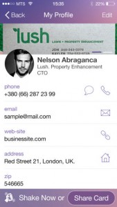 iPhone Business Card Net Scanning App