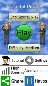 iPhone Word Fit Puzzle App