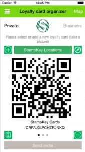 StampKey Card Management App for iPhone