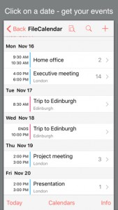 FileCalendar for iPhone